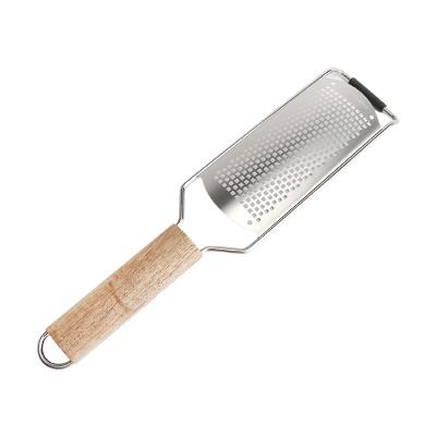 China 2022 Viable New Products For Lemon Cheese Chocolate Wooden Material Stainless Steel Food Manual Grater for sale