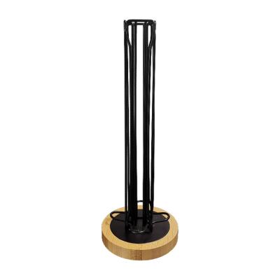 China Nespresso coffee capsule storage stand stand design coffee stand durable rubber wooden coffee pod holder for sale