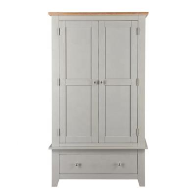 China Morden Large Size High Quality Bedroom Furniture Solid Wood Storage Wardrobe for sale