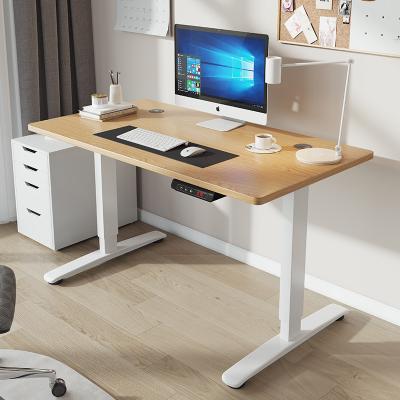 China (Size) Cheap Adjustable Easy To Install Home Office Furniture Ergonomic Electric Height Adjustable Computer Table Lift Position Desk for sale