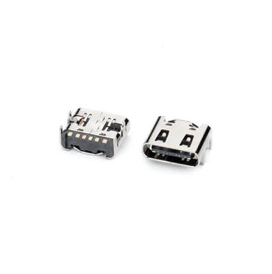 China USB3.1  C Type connector  6 Pin Connector Female USB Type-C Charge Jack for sale