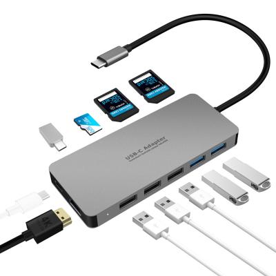 China 11 in 1 USB C hub with HDM I 4K perfect for all type c devices, PC/ Tablet/Mobile phone for sale