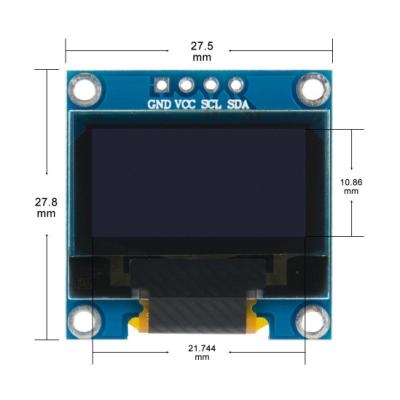 China 0.96 inch OLED White Display Module 128X64 OLED I2C IIC SPI 4pin Driver Chip SSD1306 for sale