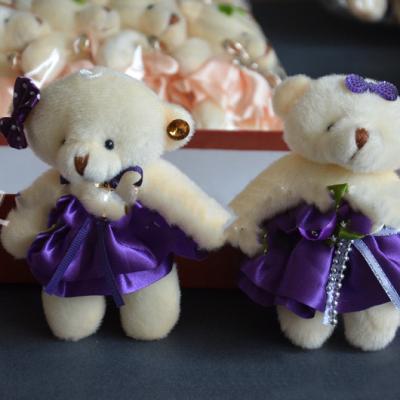 China Key Chain Wholesale Valentine Cute Mini Teddy Bear Plush Wedding Stuffed Plush Small Teddy Bear Bouquet for sale