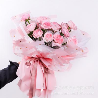 China New Swan Paper Flower Package Waterproof Princess Frosted Waterproof Packaging Material for sale