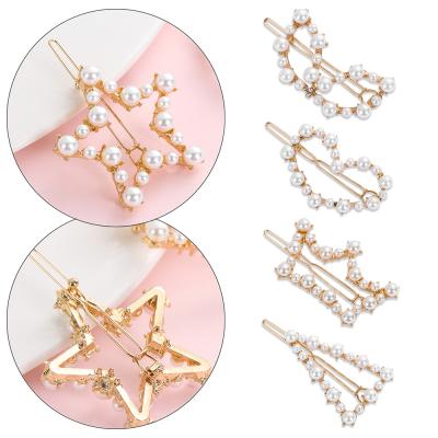 China New Korea Fashion Pearl Hair Clip Hair Clips Barrettes Fashionable Women's Handmade Imitation Girl's New Pearl Flower Hairpins Hair Accessories for sale