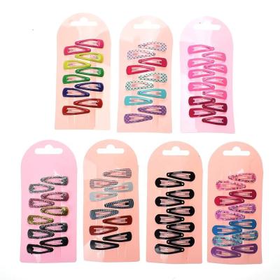 China Hot Selling Fashionable Cartoon Metal Hair Clips For Children Girls Headwear Hairpins Hair Clip Candy Color Hair Accessories Lovely for sale