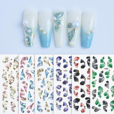 China Eco-Friendly Latest Ballet Style 3 D Nails Art Sticker For Nails for sale