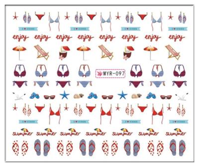 China 4design Fashionable Hot Sale Watermark Nail Stickers Water Decals DIY Decoration For Nails for sale