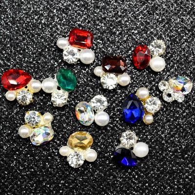 China Easy Apply Nail Art Crystal Jewelry Color Ab Wholesale Rhinestone Pearl Ornament for sale