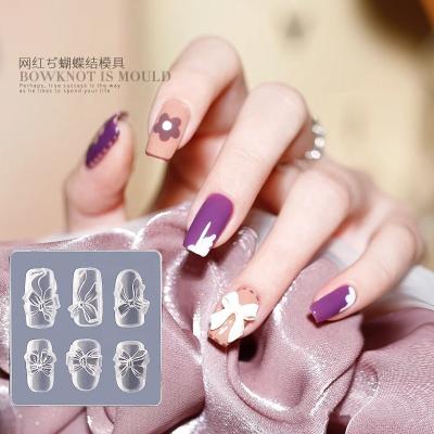 China Newest fashion nail silicone mold jelly carving touch geometric silicon 3d nail mold for sale