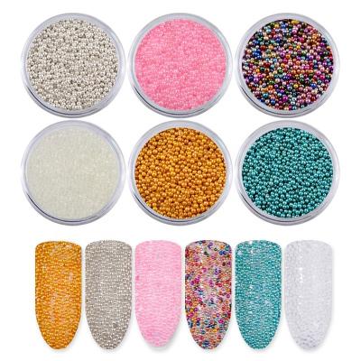 China Easy apply set of 6pcs 3d Mini Nail Micro Caviar Beads for sale