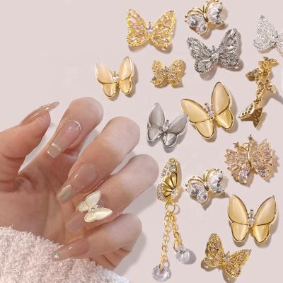 China Easy Apply 2020 Newest Nail Art Decoration 16 Design Butterfly Zircon Nail s Decoration for sale