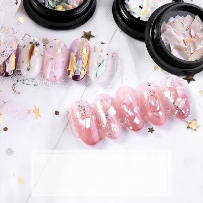 China Easy Apply Colorful Nail Art Shell Crushed Stones Gravel Flakes 3D Promotional Beauty Sequin for sale