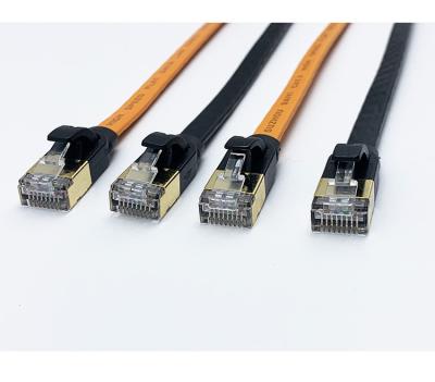 China Patch Flat Cable Cat7 Rj45 Copper 34awg Thin Network Cat7 Flat Cable CAT7 for sale