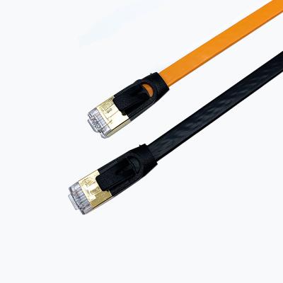 China cantell Cat7 Network Internet LAN Cable Computer Patch Cord (SSTP) Cat7 CAT7 High Speed ​​Solid Flat Ethernet Cable for sale