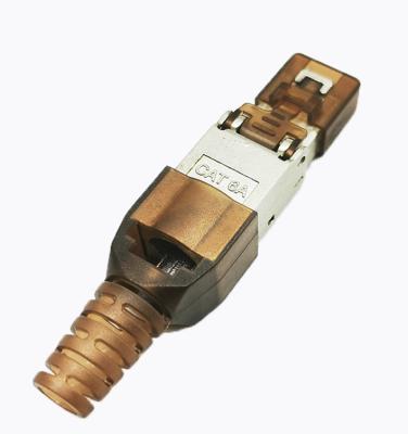 China High quality network cable stp rj45 cat6a connector metal shield plug for sale