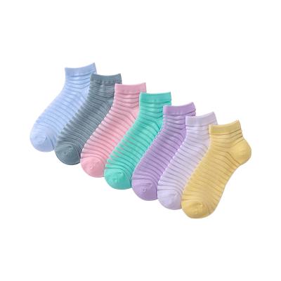 China Women Sporty Socks With Lace Ruffle Large Ladies Trim Waist Mesh Girls Lace Invisible Socks for sale