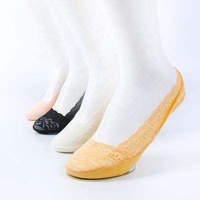 China Antibacterial Women's Thin Slip Summer Cotton Non Cut Liner Women Low Cut Lace Up Invisible Socks High Quality for sale