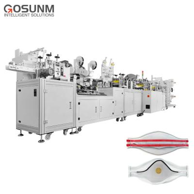 China Surgical Medical Face Mask Making Machine Automatic Type ff02/3 Fish KF94 Mask Making Machine 1+1clip for Key Loop Edition for sale