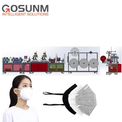 China Making Disposable Face Mask Up To 80pcs Per Tiny KN95 Head-loop Mask Machine N95 Automatic Face Mask Headloop Machine for sale