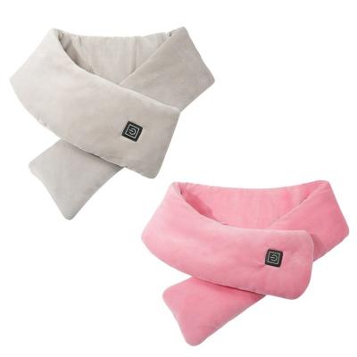 China Cotton 2021 Winter Electric Heated Scarf USB Heating Filling Scarves Gray Warm Neck Wrap Pink For Men Women Whole Sale OEM for sale