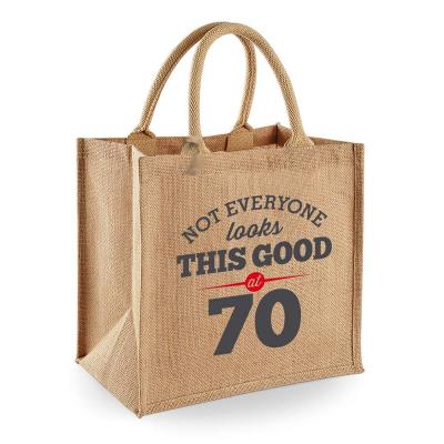 China Custom Durable and Reusable Jute Bag for Wedding Gift 2021 Eco Friendly Jute Packaging Bag with Custom Printing for sale