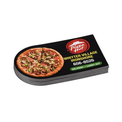 China Custom Wholesale Custom Pizza Shop Advertising Paper Fridge Magnet for sale