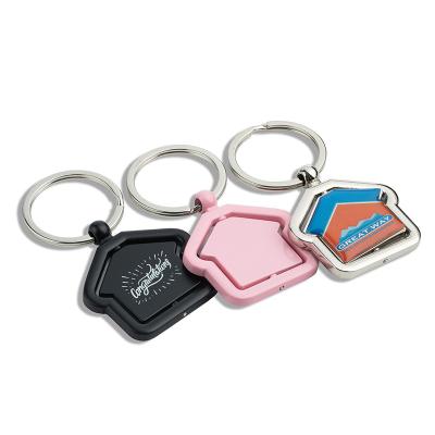 China Wholesale Home Key Chain Rotatable Metal Shape High Quality Key Chain For Creative Gifts for sale