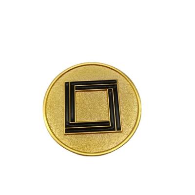 China Europe Triangle High Quality Square Gold Plated Metal Commemorative Coin for sale