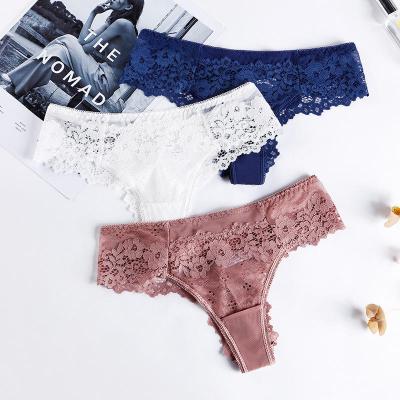 China Lady Pants Solid Color Ice Silk Nylon Women's Hot Sexy Underwear Wholesale Best Low Price Sexy Thong for sale