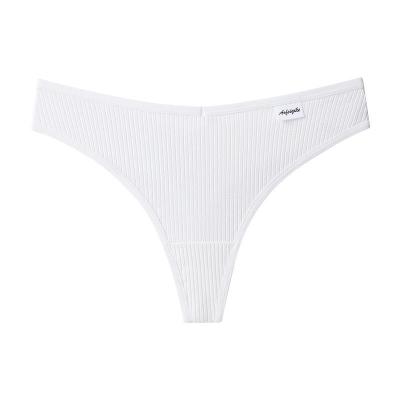 China Customized Breathable Lady T-Back Low Waist V-shape Cotton Panties Underwear For Women Sexy Thongs for sale