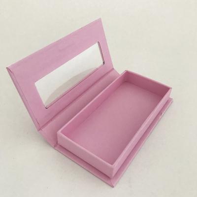 China Recyclable Custom Empty Magnetic Pink Eyelash Packaging Box Eyelash Logo Logo Acrylic Packaging Box for sale