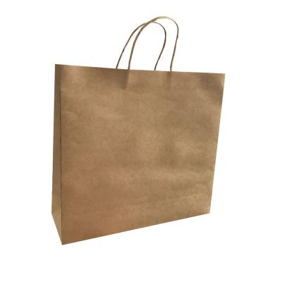 China China Shopping Paper Bag Recyclable High Quality Craft Paper Tote Bag With Ribbon Handle for sale