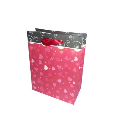 China Recyclable Custom Design Colored Jewelry Paper Bag With Handle / Ribbon Paper Bag For Watch Packaging for sale