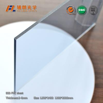 China Colored Solid ESD PVC Sheet , 10mm Clear Acrylic Sheet SGS ISO Approved for sale