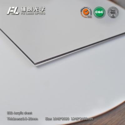 Cina chiaro strato che tende a dissipare statico 12mm del perspex densamente, strato acrilico ad alta temperatura in vendita