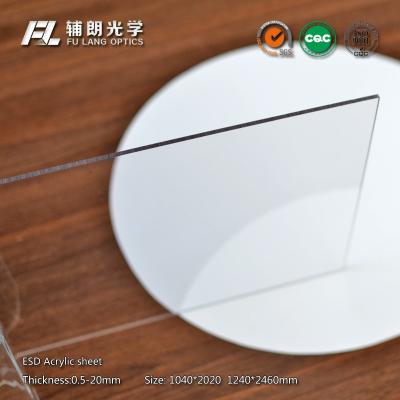 China 8mm Clear static dissipative acrylic Sheet Resistance To Chemical Solvents for sale