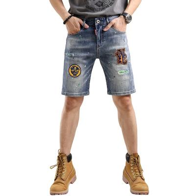 China Custom Mens Summer Breathable Cotton Pants Dapple Jeans for sale