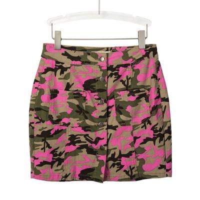 China High Quality Breathable Upper Casual Summer Tooling Thinner Camouflage Bag Hip Denim Short Skirt for sale