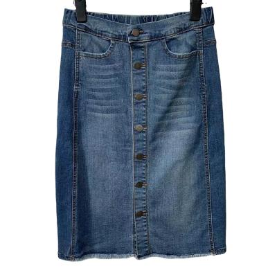 China Fashion Denim Women's Breathable Button Skirt for sale