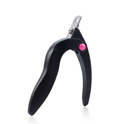 China False Nail Art Clipper Cutter Fashion High Quality Red Black U Shaped French Manicure Edge Scissors for sale