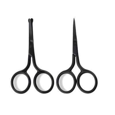 China Fashionable Good Quality Stainless Steel Eyebrow Nasal Hair Scissors Custom Private Label With Mirror Cosmetic Box for sale