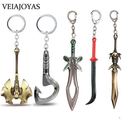 China DOTA 2 GAME Key Ring For Women Men Chaveiro Sleutelhanger Dropshipping Dota2 Pudge Metal Sword Butterfly Alloy Keychains Hook FASHION for sale