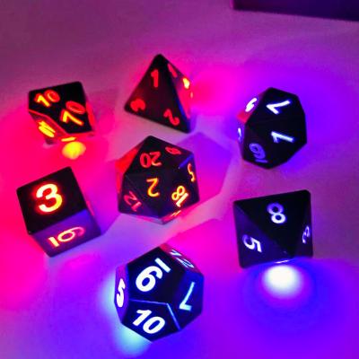 China DND Games Cool Led Lighting Dies Shake Will Glow For Cutting New Explosive Black Glowing Dies Customized for sale