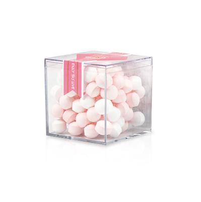 China Best Selling Clear Square Candy Bins Disposable Acrylic Candy Box With Lid 55x55x55MM for sale