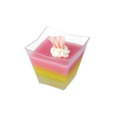 China Custom Disposable Mini Plastic Dessert Cups From Japan Single Wall Sundaes Smoothies for sale