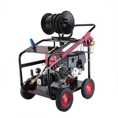 China 380 Bar Non-Toxic Gasoline Engine High Pressure Washer With Hose Reel For Road Cleaning for sale