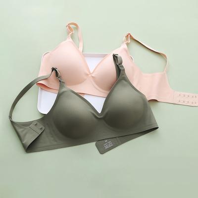 China Breathable New Fashion Luxury Design Women Wire Free Easy Nursing Sports Bra for sale