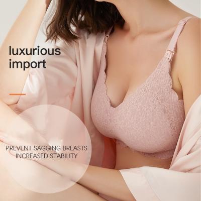 China Popular Wireless Breathable Plus Size Front Closure Sexy Lace Maternity Care Custom Bras for sale